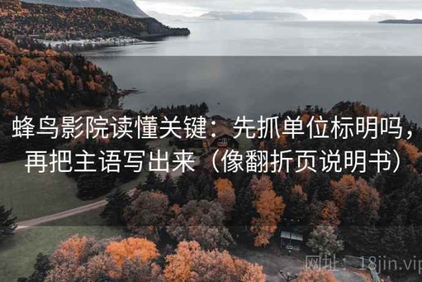 蜂鸟影院读懂关键：先抓单位标明吗，再把主语写出来（像翻折页说明书）
