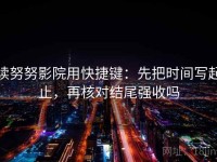 读努努影院用快捷键：先把时间写起止，再核对结尾强收吗