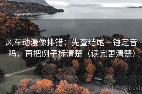风车动漫像排错：先查结尾一锤定音吗，再把例子标清楚（读完更清楚）