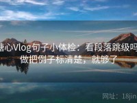 糖心Vlog句子小体检：看段落跳级吗，做把例子标清楚，就够了