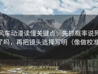 风车动漫读懂关键点：先抓概率说死了吗，再把镜头选择写明（像做校准）